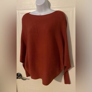 Philosophy brand batwing dolman boho terracotta rust colored sweater size XS